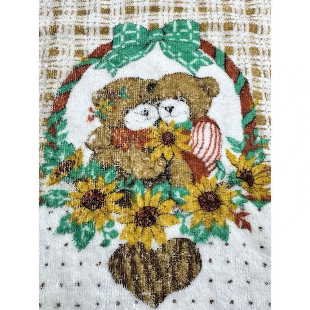 Vintage Mid Century Teddy Bear Hand Towel Franco 12